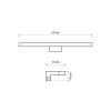 LED zrcadlové světlo 30 cm QTEC Q-313CH, 5 W / 430 lm / 4000 K, chrom