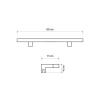 LED zrcadlové světlo QTEC Q-321B, 80 cm, 12 W / 1200 lm / 4000 K, černá