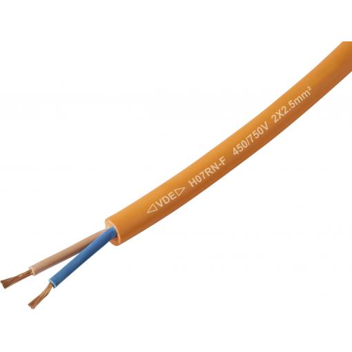 TRU COMPONENTS TC-13536988 kabel s gumovou izolací H07RN-F 2 x 2.5 mm² oranžová metrové zboží