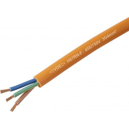 TRU COMPONENTS TC-13537008 kabel s gumovou izolací H07RN-F 3 G 4 mm² oranžová metrové zboží