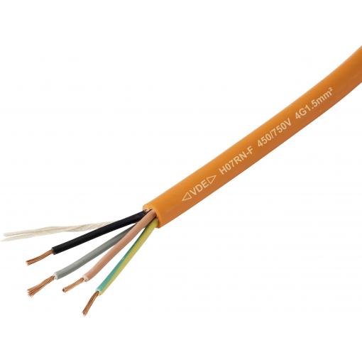 TRU COMPONENTS TC-13537012 kabel s gumovou izolací H07RN-F 4 G 1.5 mm² oranžová metrové zboží