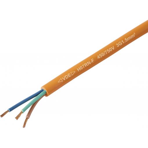 TRU COMPONENTS TC-13537000 kabel s gumovou izolací H07RN-F 3 G 1.5 mm² oranžová metrové zboží