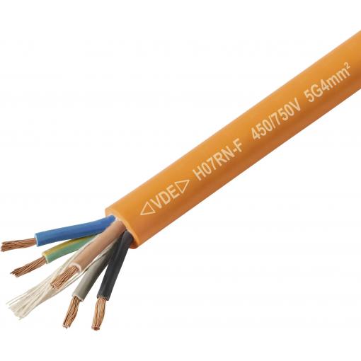 TRU COMPONENTS TC-13537024 kabel s gumovou izolací H07RN-F 5 G 4 mm² oranžová metrové zboží