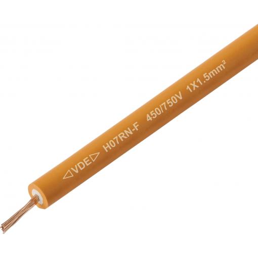 TRU COMPONENTS TC-13537032 kabel s gumovou izolací H07RN-F 1 x 1.5 mm² oranžová metrové zboží