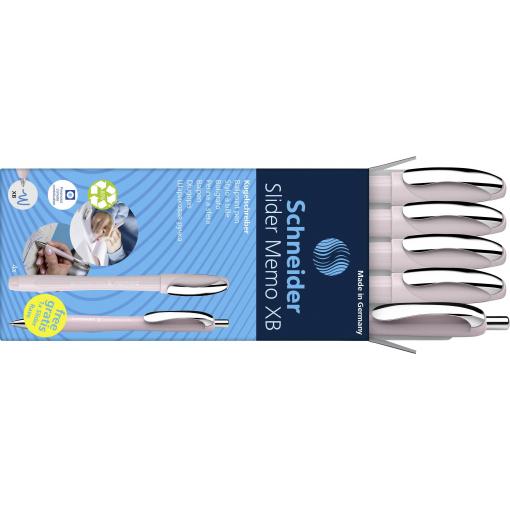 Schneider Schreibgeräte Etui 4x Memo + 1x Rave pearl 150235 kuličkové pero Barva písma: modrá 5 ks