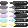 Schneider Schreibgeräte zvýrazňovač textu Textmarker Job Pastell (grau) Karton-Etui 6 Stück sortiert 115099 1 mm, 5 mm 6 ks