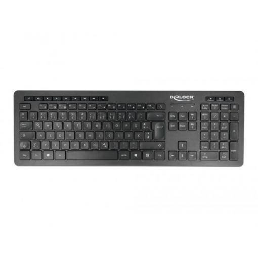 Delock 12004 bezdrátový klávesnice německá, QWERTZ černá USB konektor
