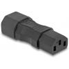 Delock 80467 síťový adaptér IEC C13 zásuvka 10 A - zástrčka C14 černá 0 mm 1 ks Bag