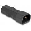 Delock 80467 síťový adaptér IEC C13 zásuvka 10 A - zástrčka C14 černá 0 mm 1 ks Bag