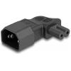 Delock 80473 síťový adaptér 3pólový plochý - IEC C7 zásuvka černá 0 mm 1 ks Bag