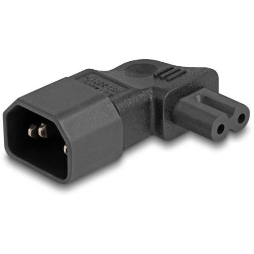 Delock 80473 síťový adaptér 3pólový plochý - IEC C7 zásuvka černá 0 mm 1 ks Bag