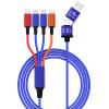 Smrter Nabíjecí kabel USB konektor rj45 120 cm vícebarevná Textilní plášť SMRTER_ELITE_L_MIX