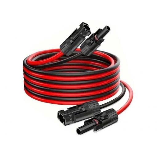 Solární kabel 4mm2, červený+černý s konektory MC4,prodloužení  3m