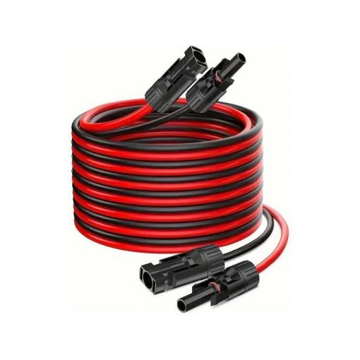 Solární kabel 4mm2, červený+černý s konektory MC4,prodloužení 10m