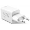 Hama USB nabíječka, GaN, USB-C® zástrčka, 40 W, Dodávka energie, bílá