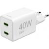 Hama USB nabíječka, GaN, USB-C® zástrčka, 40 W, Dodávka energie, bílá