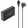 Hama USB nabíjecí hub, Rychlonabíječka, USB Power Delivery (USB-PD) , GaN, Qualcomm Quick Charge 3.0 , USB-C® zásuvka, USB-A zásuvka, 240 W, QC 2,0, Power