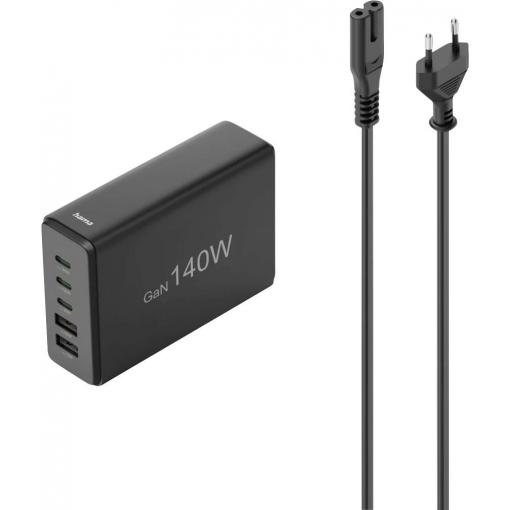 Hama USB nabíjecí hub, 140 W, černá
