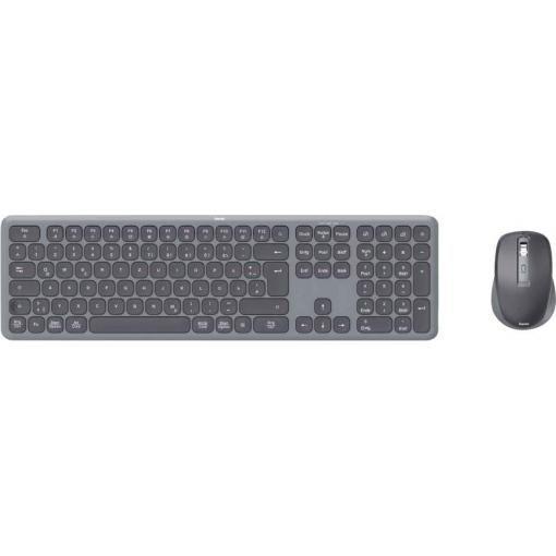 Hama Multi-Device-Tastatur-Maus-Set WKM-550, kabellos, Funk/BT, SW, QWERTZ DE bezdrátový sada klávesnice a myše německá, QWERTZ černá