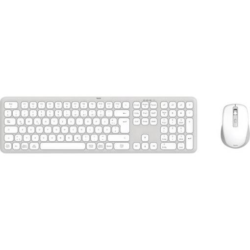 Hama Multi-Device-Tastatur-Maus-Set WKM-550, kabellos, Funk/BT, WS, QWERTZ DE bezdrátový sada klávesnice a myše německá, QWERTZ šedá, bílá