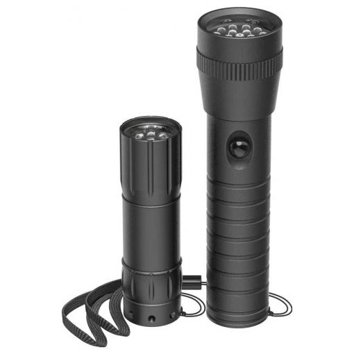 Hama LED-Taschenlampe FL-DUO, mit Batterien, Aluminium, 2er-Set kapesní svítilna