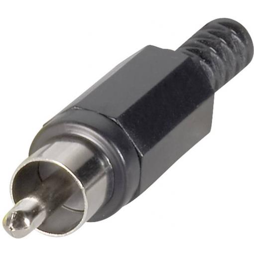 TRU COMPONENTS 1578858 cinch konektor zástrčka, rovná Pólů: 2 červená 1 ks