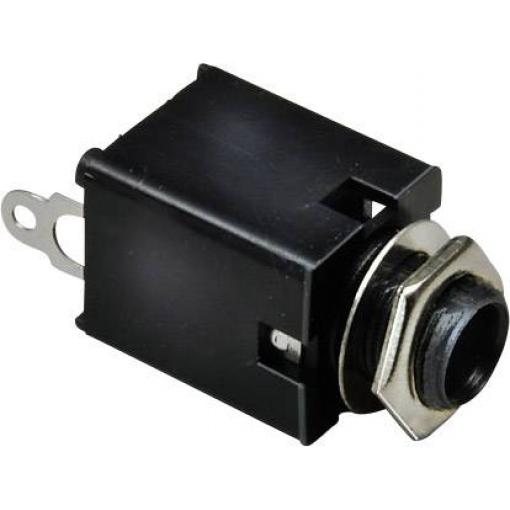 TRU COMPONENTS 1578867 jack konektor 6.35 mm zásuvka, vestavná vertikální Pólů: 2 mono stříbrná 1 ks
