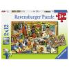 Dětská puzzle 2 x 12 dílů - vánoční stromeček 12004047 1 ks