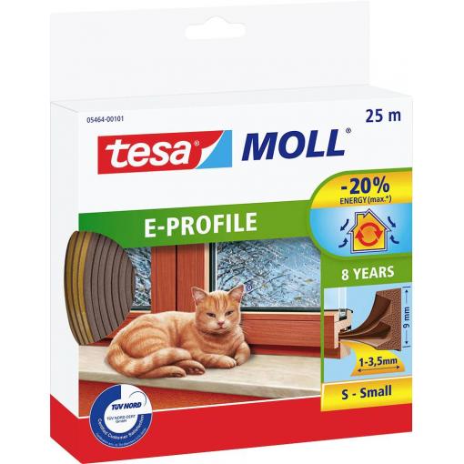 tesa E-Profil 05464-00101-02 těsnicí páska tesaMOLL® hnědá (d x š) 25 m x 9 mm 25 m