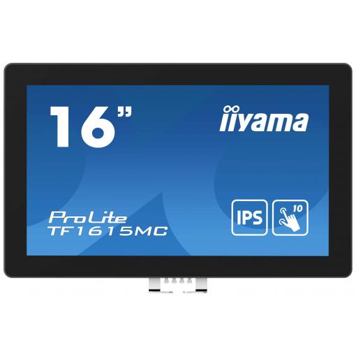 Iiyama ProLite TF1615MC-B1 dotykový monitor Energetická třída (EEK2021): E (A - G) 39.6 cm (15.6 palec) 1920 x 1080 Pixel 16:9 25 ms HDMI™, DisplayPort, VGA,