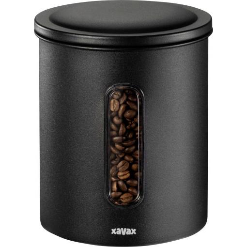 Xavax Kaffeedose für 500g Bohnen oder 700g Pulver, luftdicht, aromadicht, Schwarz 00111275 nádobka pro kávová zrna
