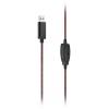 Hama Headset otevřená (On Ear) kabelová stereo černá, červená regulace hlasitosti Počítače