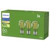 Philips 8720169283886 LED Energetická třída (EEK2021) A (A - G) E27 4 W = 60 W teplá bílá 3 ks
