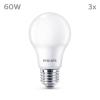 Philips 8719514452404 LED Energetická třída (EEK2021) F (A - G) E27 8 W = 60 W teplá bílá 3 ks