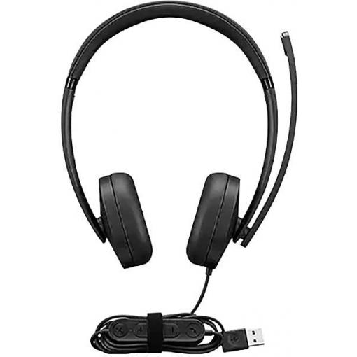 Lenovo 4XD1P83425 Headset otevřená (On Ear) Bluetooth®, Bez kabelu, kabelová stereo černá regulace hlasitosti