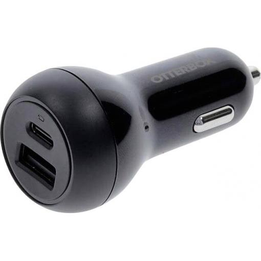 Otterbox Dobíjecí stanice pro automobily, Rychlonabíječka, USB Power Delivery (USB-PD) , USB A, USB-C®, 20 W, PPS, Power Delivery 3.0, černá