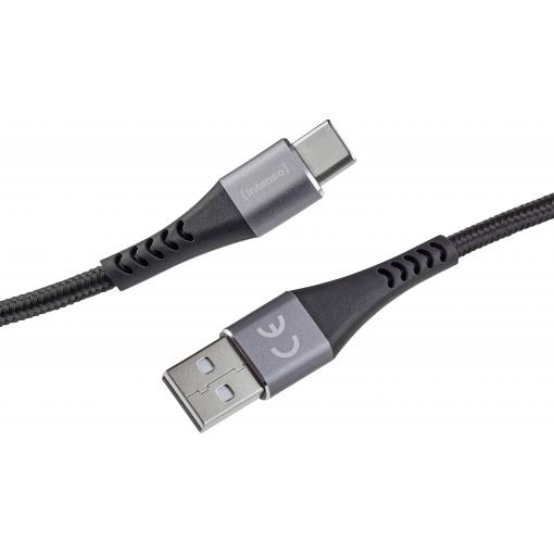 Intenso Kabel USB-C USB-C ® zástrčka, USB-C ® zástrčka 1.5 m černá flexibilní provedení 7901000