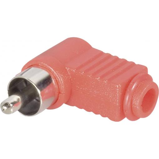 TRU COMPONENTS 1578909 cinch konektor zástrčka, zahnutá Pólů: 2 červená 1 ks