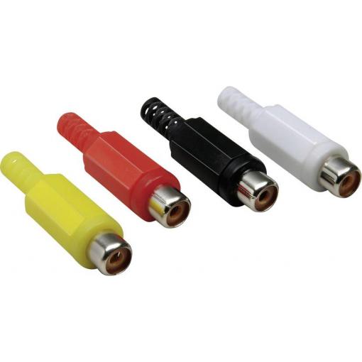 TRU COMPONENTS 1578979 cinch konektor zásuvka, rovná Pólů: 2 černá 1 ks