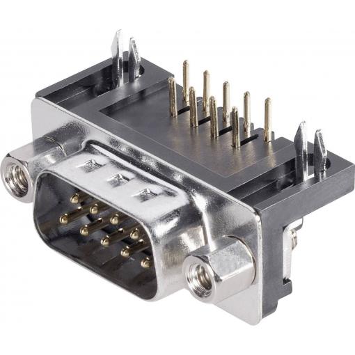 TRU COMPONENTS 1579068 D-SUB kolíková lišta 90 ° Pólů: 9 do DPS, úhlová 1 ks