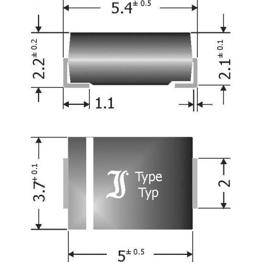 TRU COMPONENTS Schottkyho bariérová usměrňovací dioda TC-SK54 DO-214AA 40 V 5 A