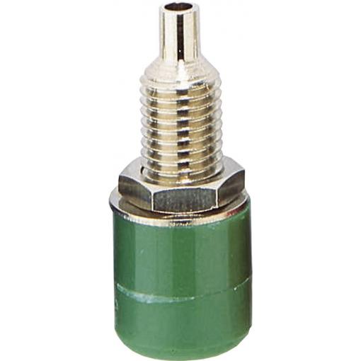 TRU COMPONENTS zdířka pro banánek zásuvka, vestavná vertikální Ø pin: 4 mm zelená 1 ks