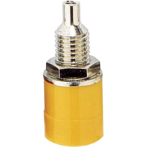 TRU COMPONENTS zdířka pro banánek zásuvka, vestavná vertikální Ø pin: 4 mm žlutá 1 ks
