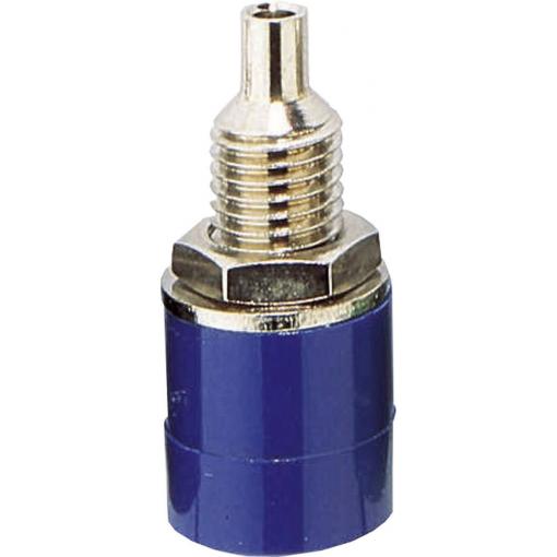 TRU COMPONENTS zdířka pro banánek zásuvka, vestavná vertikální Ø pin: 4 mm modrá 1 ks