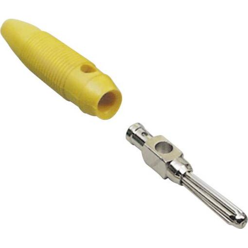 TRU COMPONENTS banánkový konektor zástrčka, rovná Ø pin: 4 mm žlutá 1 ks