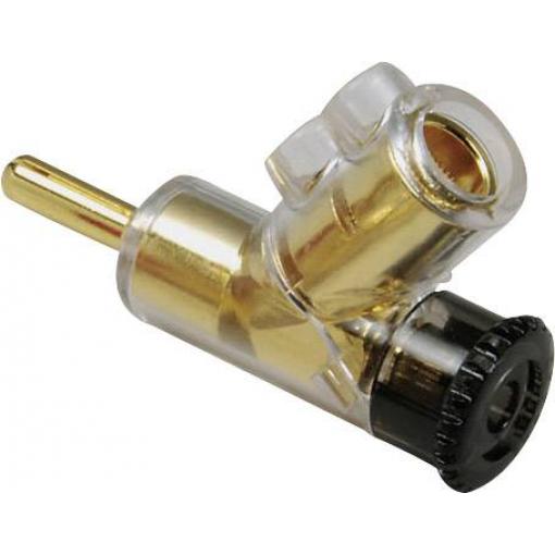 TRU COMPONENTS banánkový konektor zástrčka, rovná Ø pin: 4 mm černá 1 ks