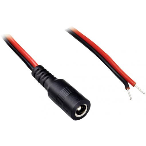TRU COMPONENTS 1582279 nízkonapěťový připojovací kabel nízkonapěťová zásuvka - kabel s otevřenými konci 5.5 mm 2.5 mm 2.00 m 1 ks