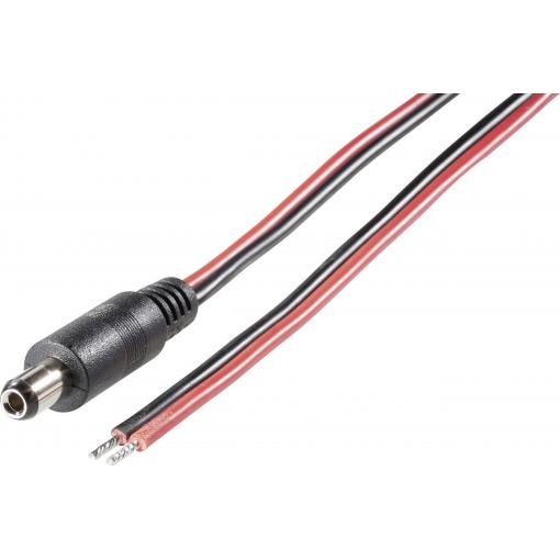 TRU COMPONENTS 1582295 nízkonapěťový připojovací kabel nízkonapěťová zástrčka - kabel s otevřenými konci 5.5 mm 2.5 mm 2.00 m 1 ks