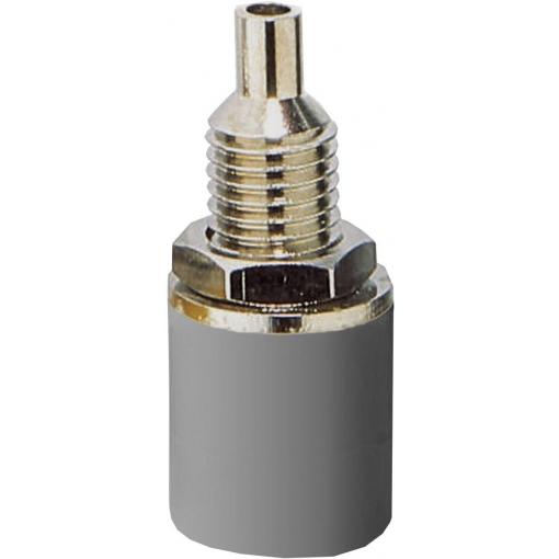 TRU COMPONENTS zdířka pro banánek zásuvka, vestavná vertikální Ø pin: 4 mm šedá 1 ks