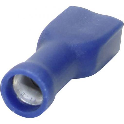 TRU COMPONENTS 1582966 faston zásuvka Šířka zástrčky: 2.80 mm Tloušťka konektoru: 0.50 mm 180 ° plná izolace modrá 1 ks